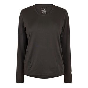 Castore Womens/Ladies Plain Long-Sleeved T-Shirt / Black Caviar